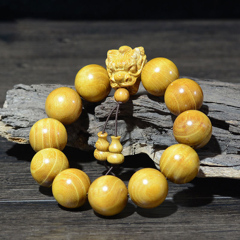 Armband Drache Sandelholz – Schutz & Kraft