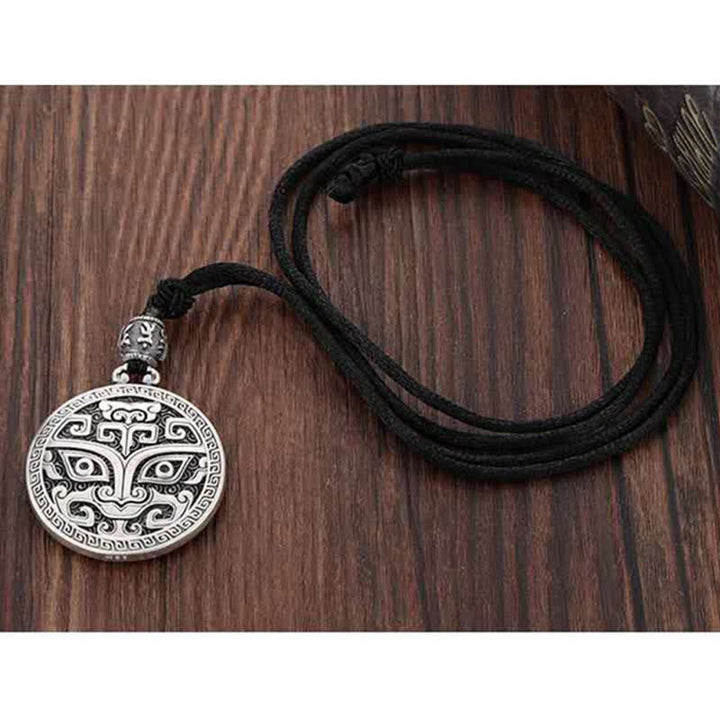 Anhänger Kette Taotie Silber Amulett Glück