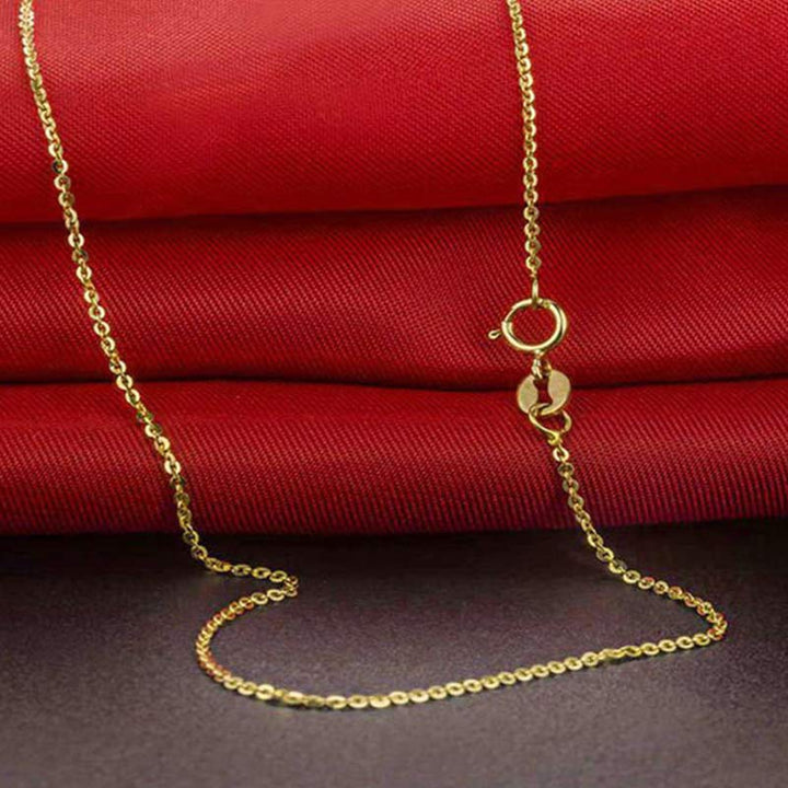Goldkette feine Gliederkette Verschluss elegant schlicht