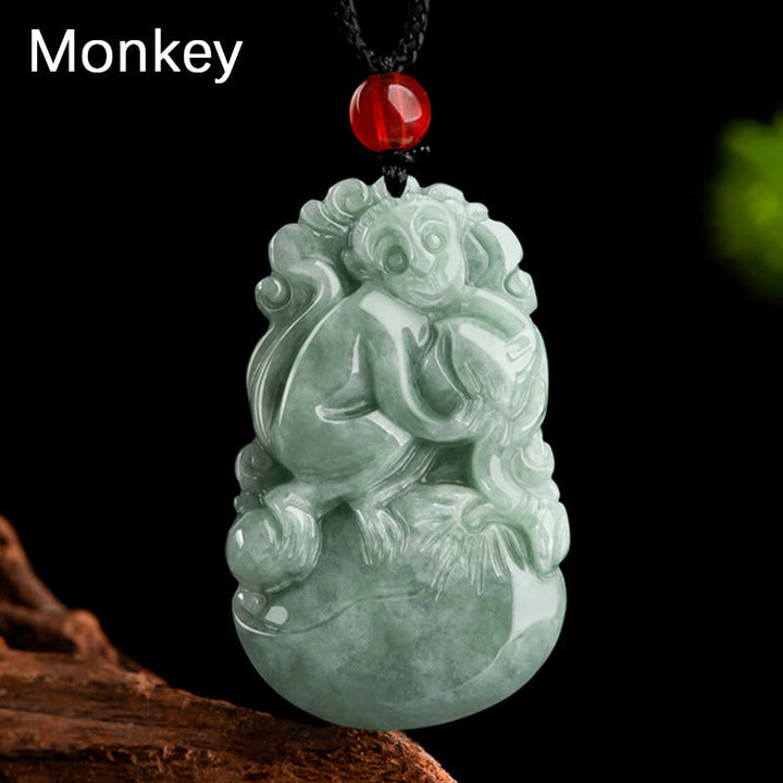 Kette Jade zwölf Tierkreis Natur – Glück – Affe