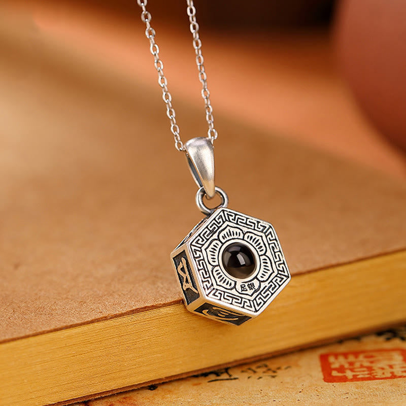 Anhänger Kette Tibetischer Hexagon Silber