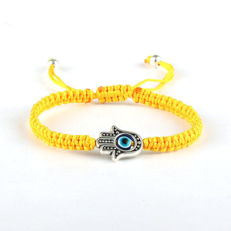 Schutzarmband Hamsa Symbol Evil Eye Schnur