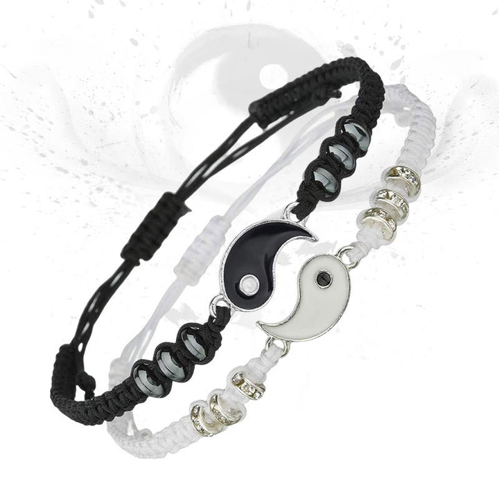 Partnerarmband Yin Yang Hämatit 2er Set