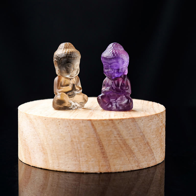 Amethyst Buddha Figur Kristall Harmonie Meditation