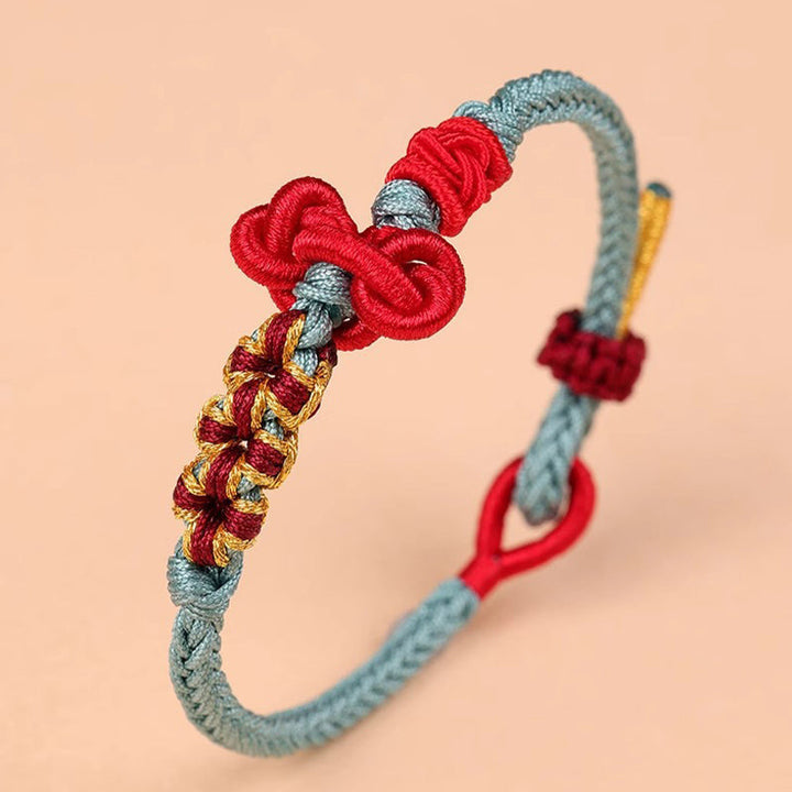 Rotes und goldenes Seil-Armband – Glück & Stärke & Balance elastisch