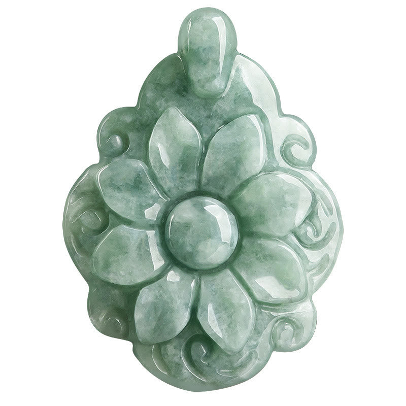 Grüne jade blüte anhänger schmuck