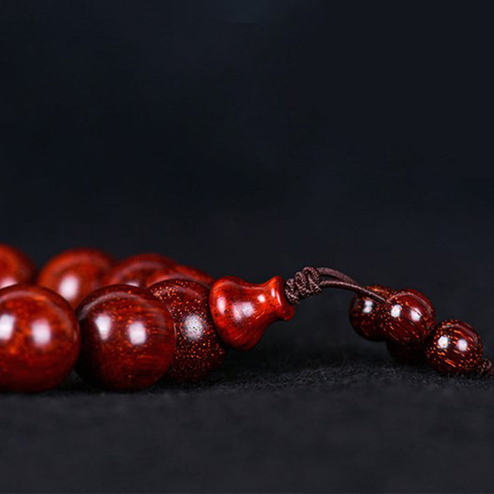 Rotes Sandelholz Armband mit Perlen Balance Energie Schmuck