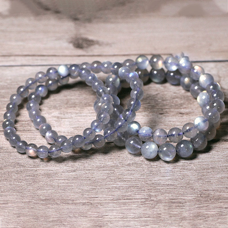 Armband Mondstein Mond – Ruhe elastisch transparent schimmernd natürlich