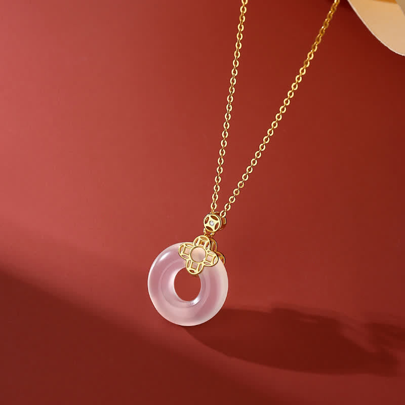 Kette Chalcedon Mnze Sterlingsilber – Frieden