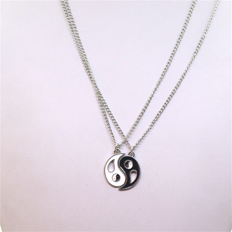 Kette Yin Yang Stein – Bild 14 – Silber Yin Yang Kette Paar Anhänger zwei Halsketten Freundschaft