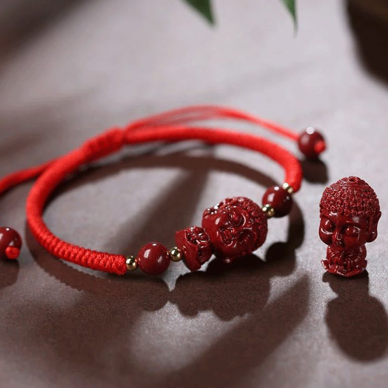 Rotes Armband Zinnober Chinesisches Tierkreis Segen elegantes Design Schmuck
