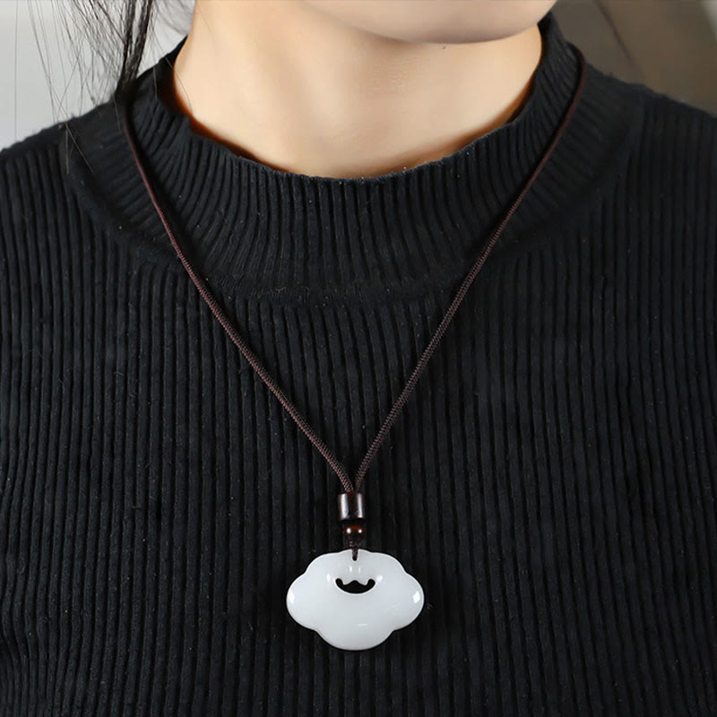 Jade Anhänger Kette Wohlstand Glück Balance