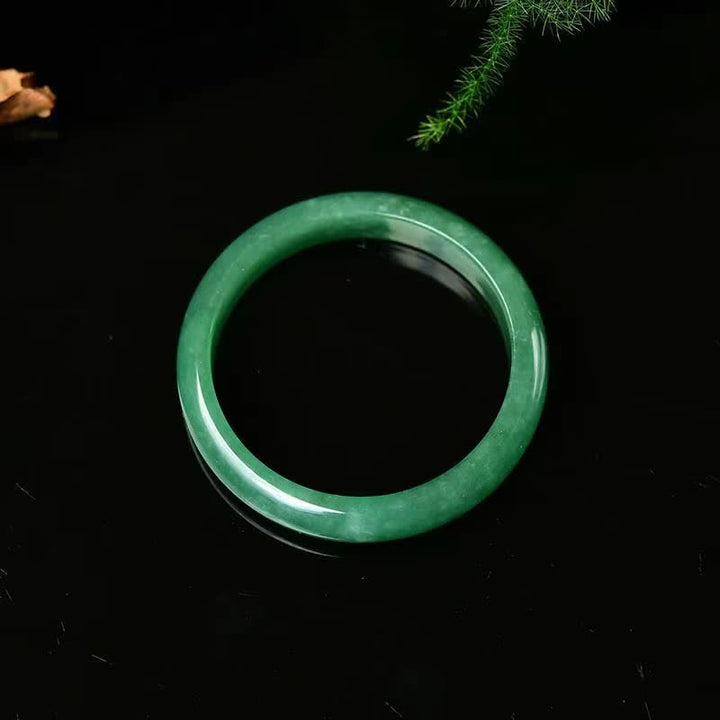 Grünes Jade Armband – Schutz & Heilung Naturstein poliert glänzend