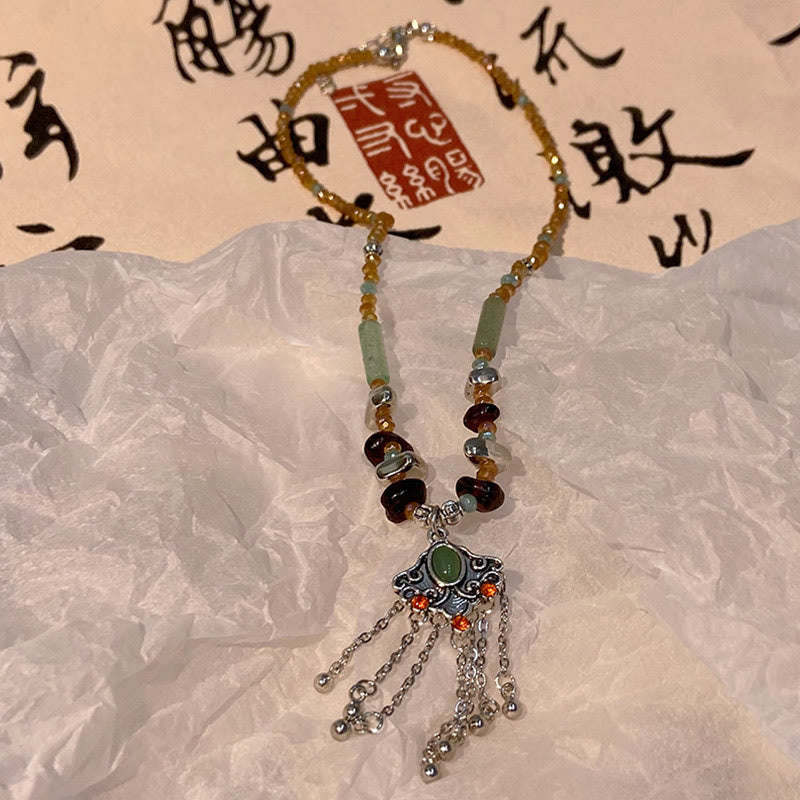 Kette Kristall Buddha Kupfer Tibetisch
