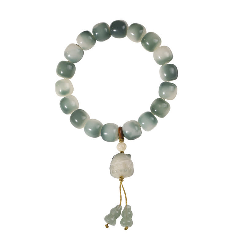 Jadeit Armband Bodhi Katze – Frieden & Energie mit Anhänger elastisch