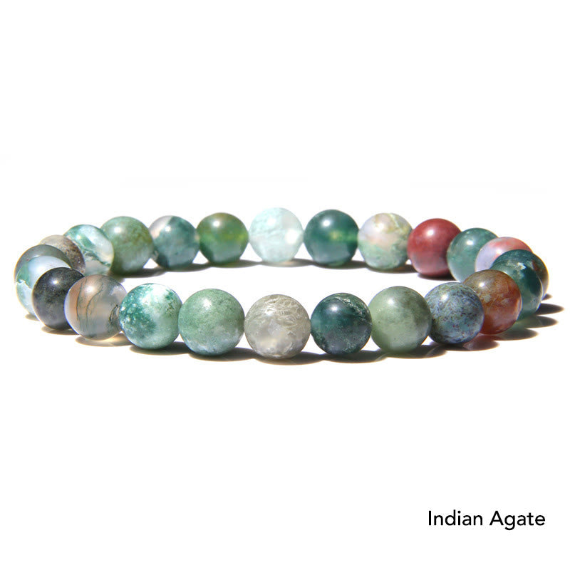 Armband Kristall Achat – Balance grüne Natursteine elastisches Perlenarmband Nahaufnahme