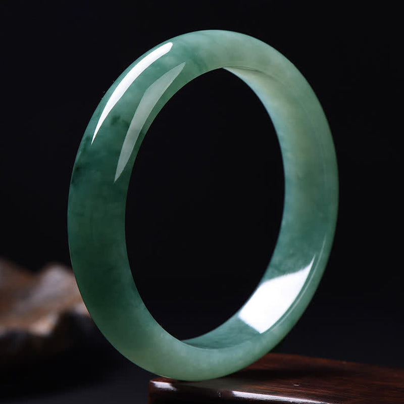 Grünes Jade Armband poliert glänzend Naturstein Glück Heilung Balance