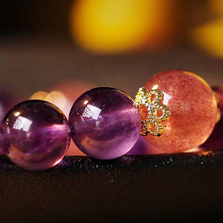 Armband Citrin Amethyst Rutilquarz Wohlstand