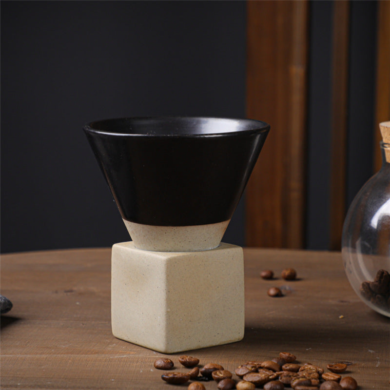 Teetasse Mit Untertasse Vintage Keramik 200ml Schwarz