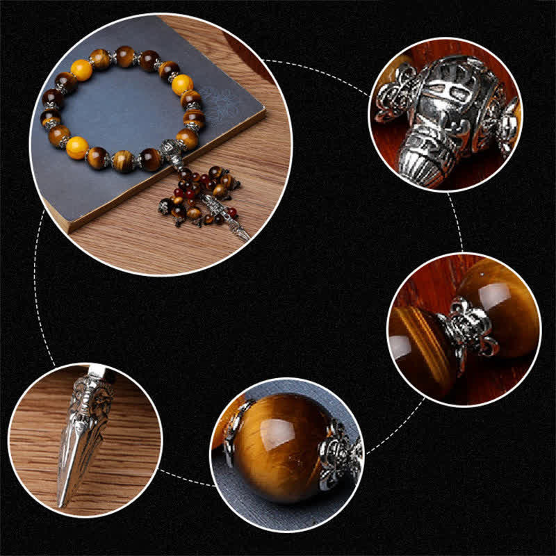 Armband Roter Achat Tigerauge Drachen – Heilung