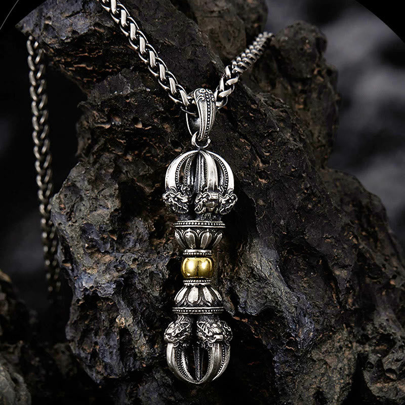 Anhänger Sterling Silber Dorje Vajra Anhänger Wohlstand Kette
