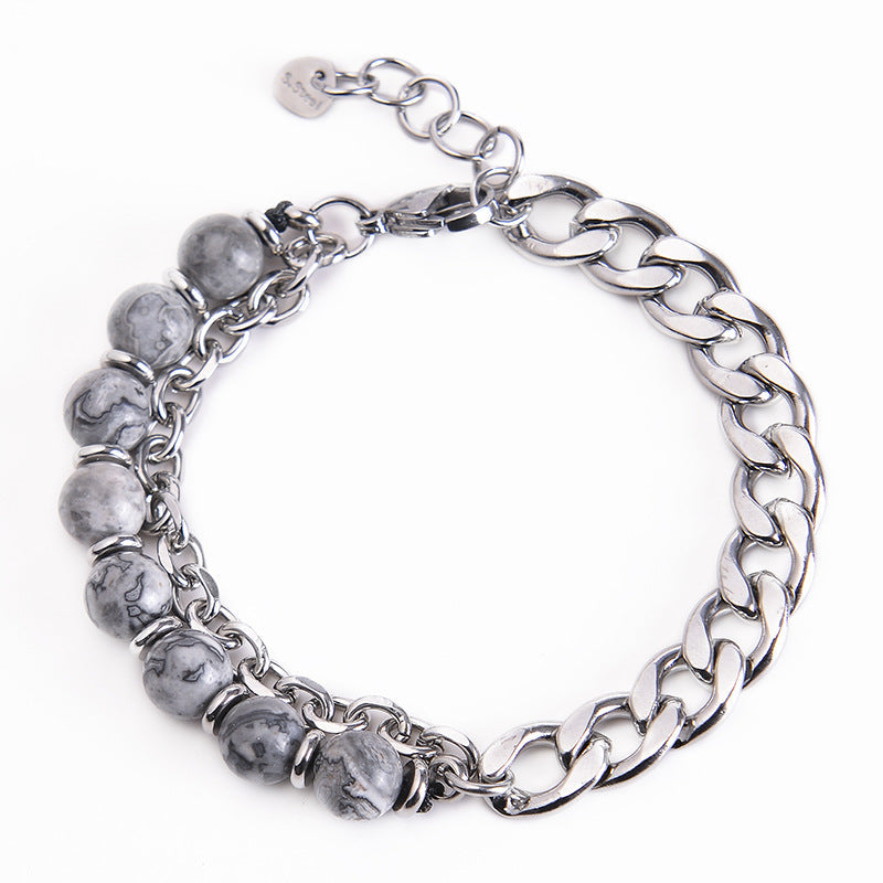 Armband Tigerauge – Stärke & Energie mit Kettengliedern Silberfarben elegant