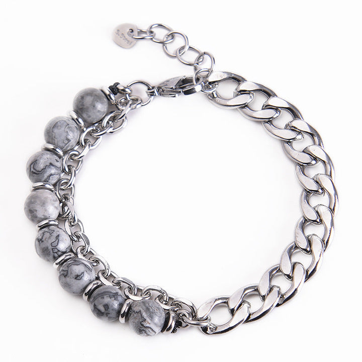 Armband Tigerauge – Stärke & Energie mit Kettengliedern Silberfarben elegant