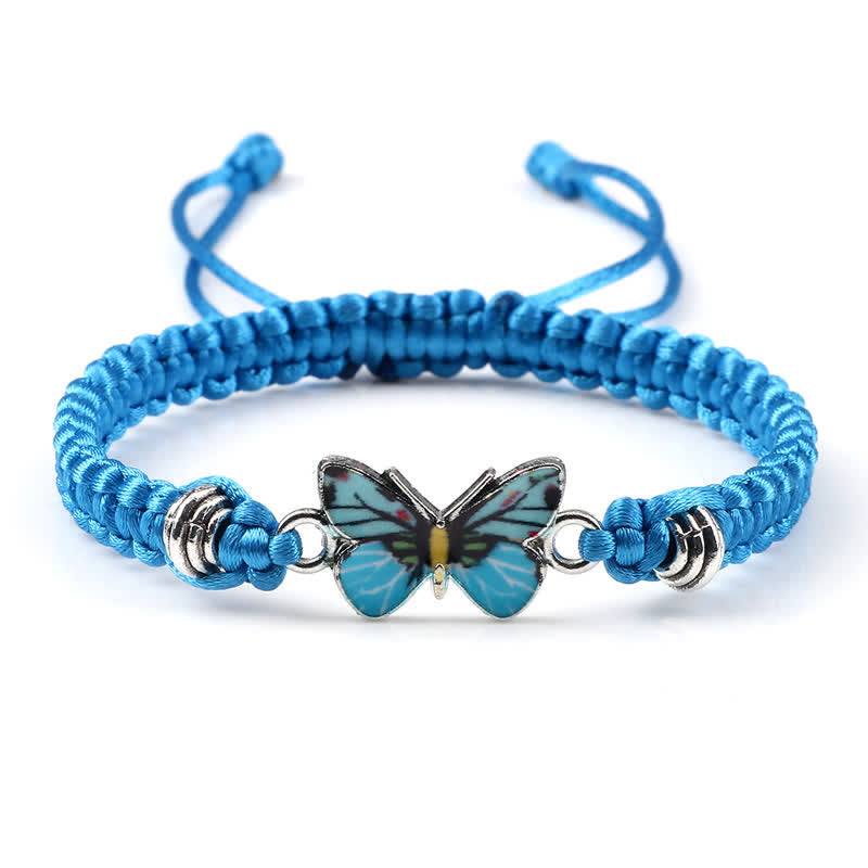 Blaues Armband Schmetterling – Liebe mit türkisem Schmetterling Anhänger elastisch