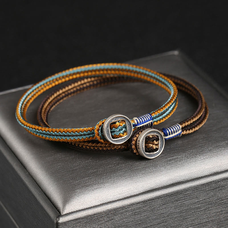 Armband 925 Silber - Schutz Knoten Geflochten