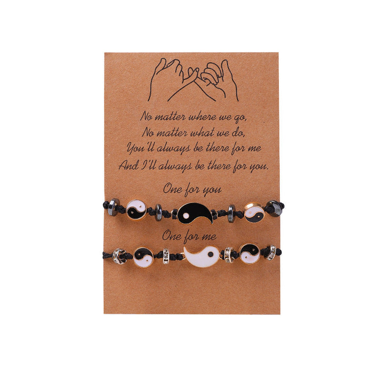 Partnerarmband Yin Yang Hämatit 2er Set