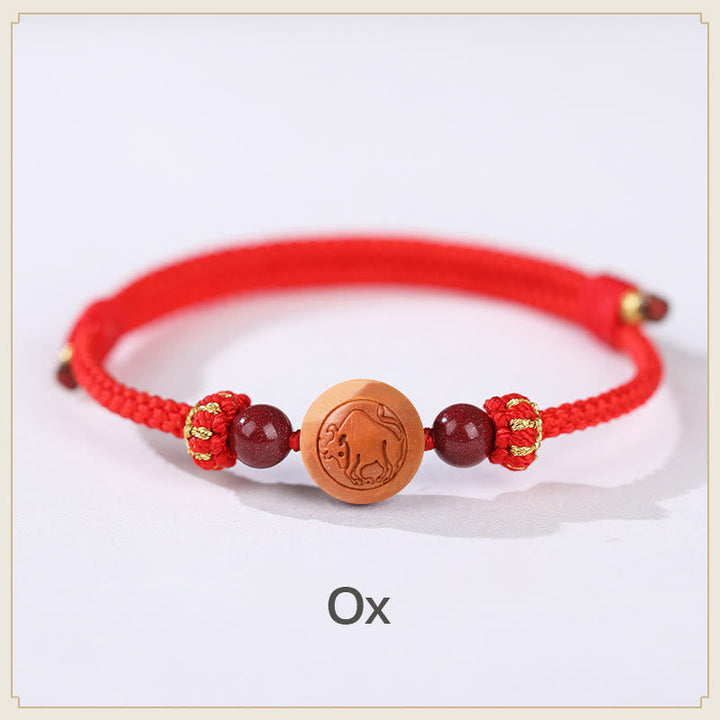 Armband Zinnober Chinesisches Tierkreis – Wohlstand – Bild 3