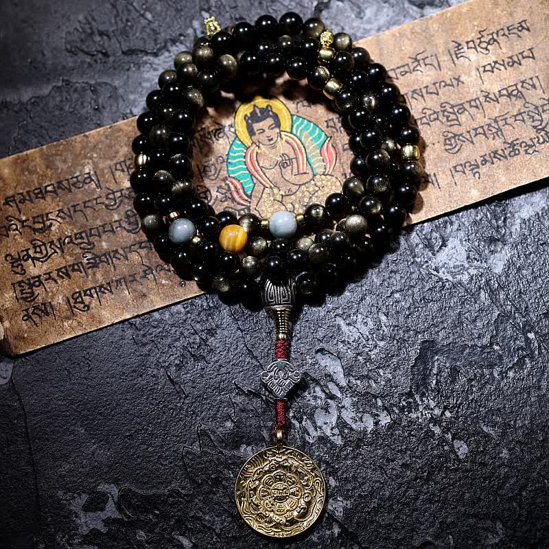 Mala Tigerauge Obsidian – Wohlstand – Bild 19