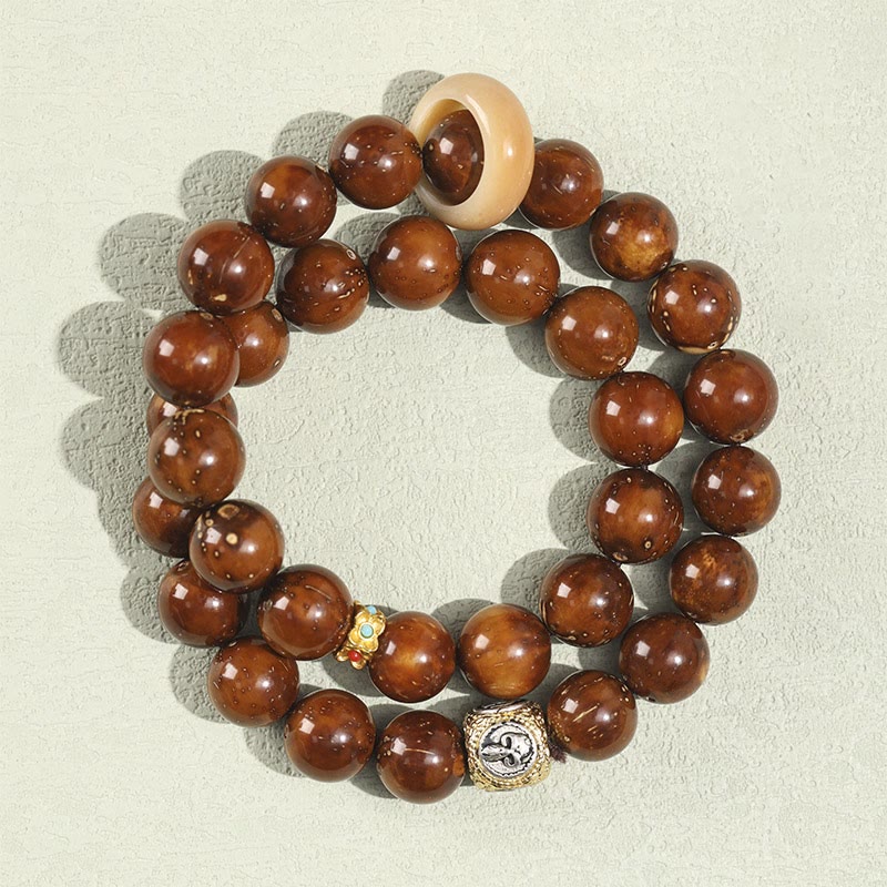 Armband Bodhi – Wohlstand Balance braune Perlen elastisch natürlich elegant