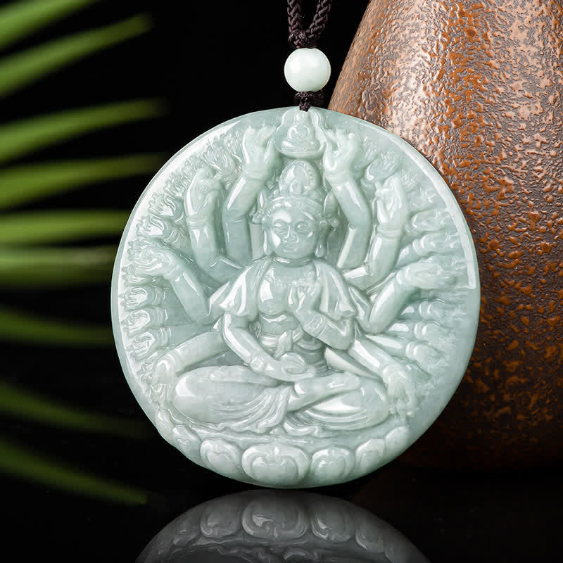 Jade Kette Tausend-Hand Guan Yin Schutz