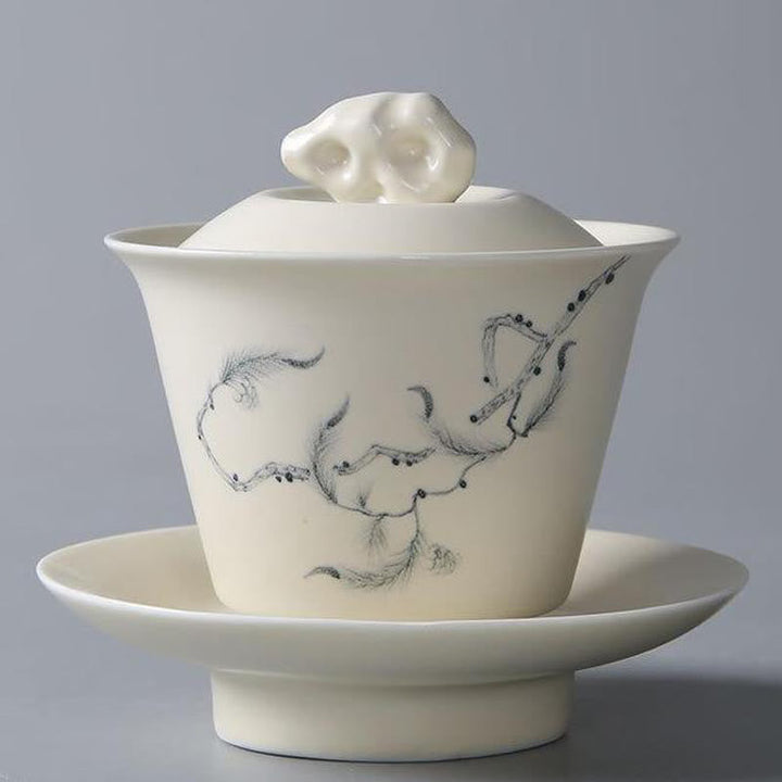 Gaiwan Sancai Keramik Lotus Granatapfel Klein – Kiefer