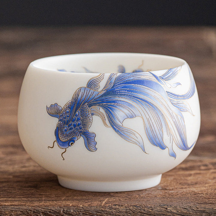 Teetasse Blauer Koi-Fisch 200ml