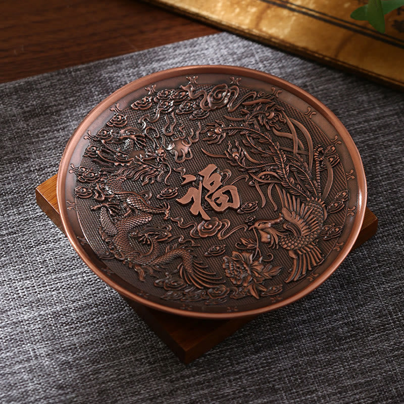 Räucherstäbchenhalter Lotus Drache Phönix Drache Phönix Braun (ohne Loch)