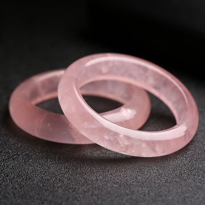 Armband Rosenquarz – Liebe Energie zwei rosa Stein Armbänder elegante Naturstein