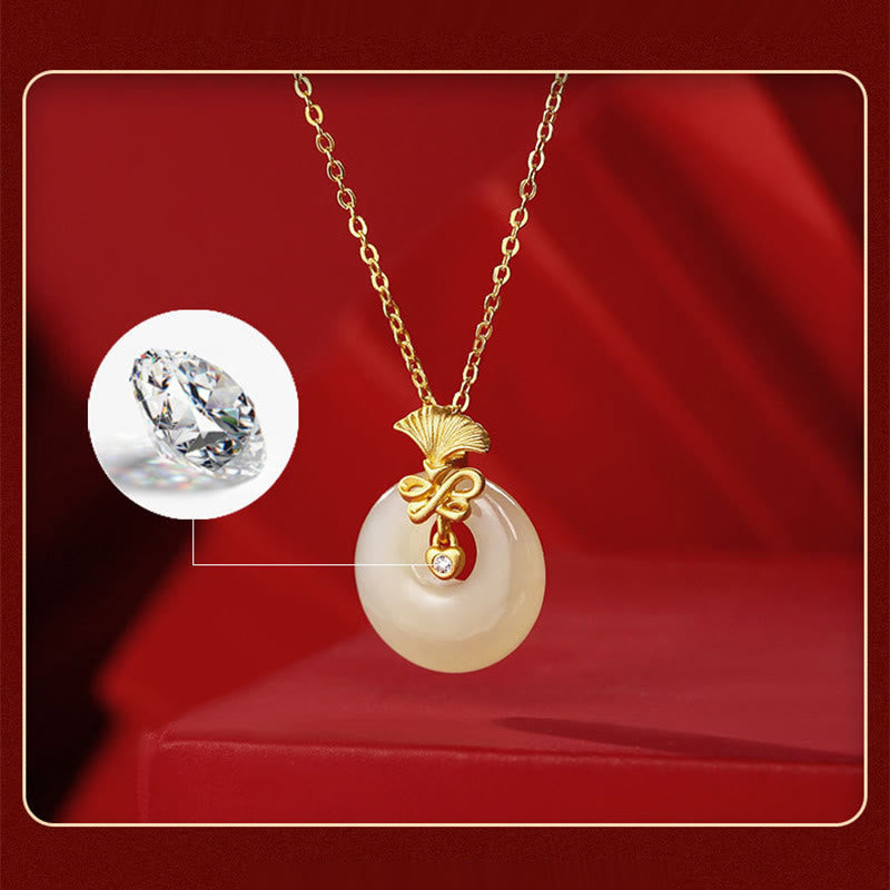 Kette Hetian Jade Kristall Gold