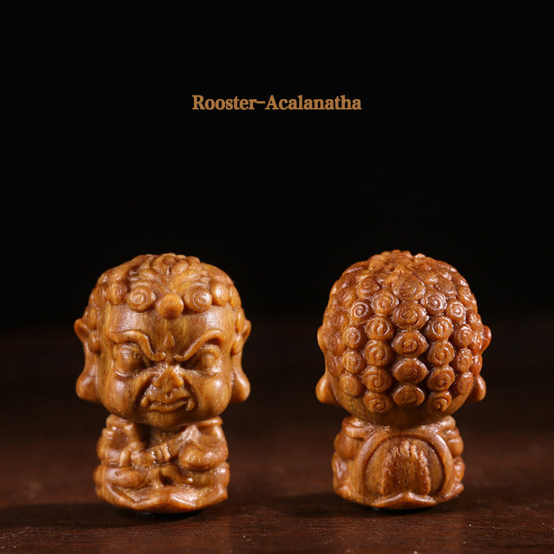 Figur Buddha Sandelholz Lotus Tierkreis Hahn – Acalanatha
