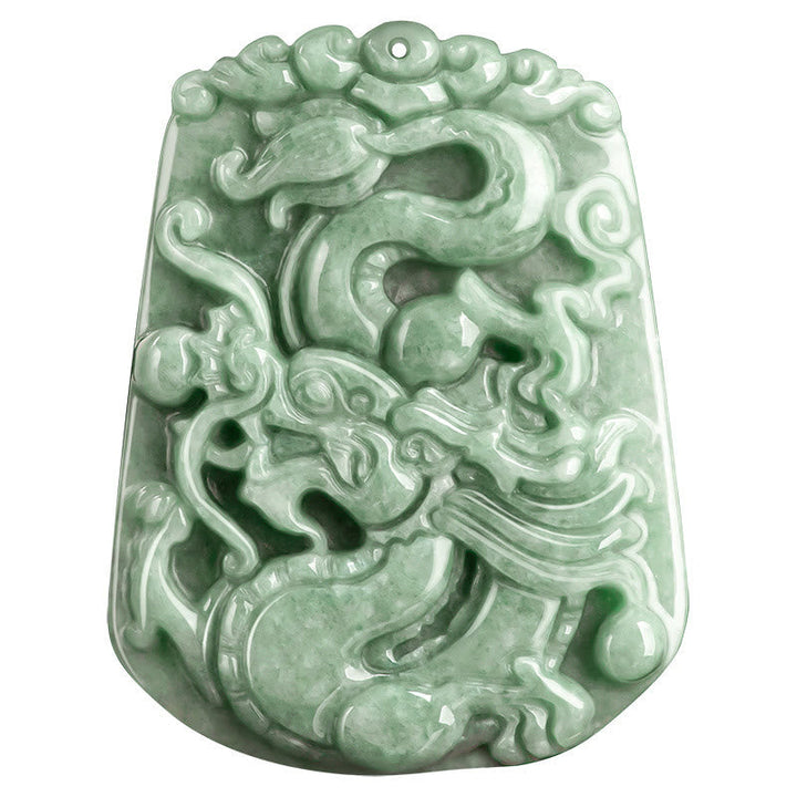 Jade Anhänger Stein Glück Schutz Grün