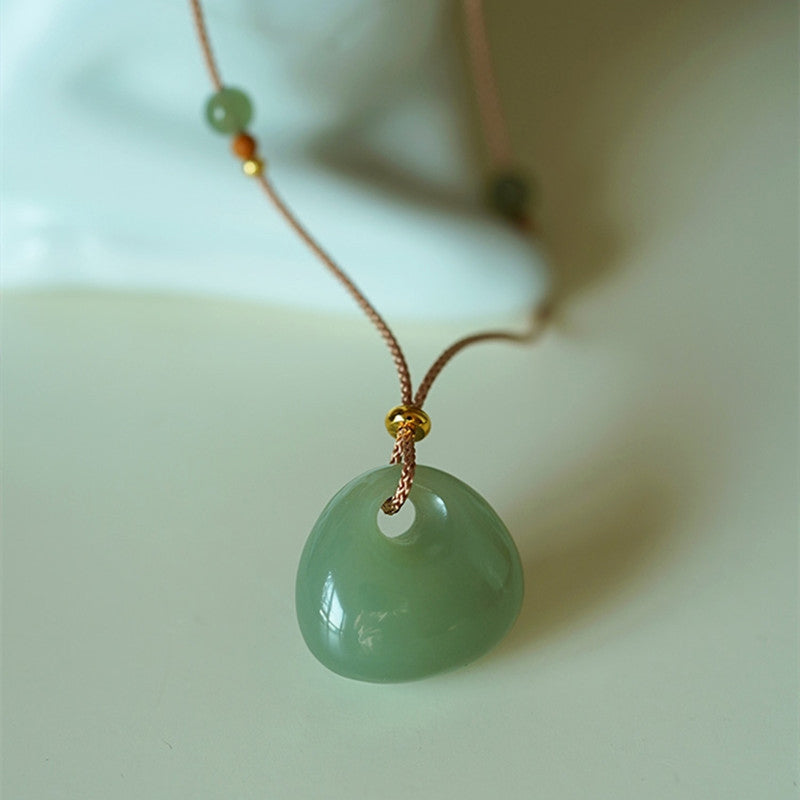 Kette Jade Buddha – Wohlstand & Gelassenheit – Bild 9 – Grüne Jade Buddha Kette Anhänger Wohlstand Gelassenheit Naturstein