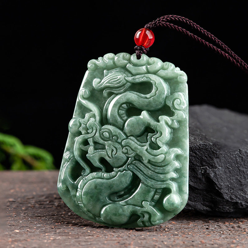 Anhänger Kette Jade Drachen Tierkreis – Stärke