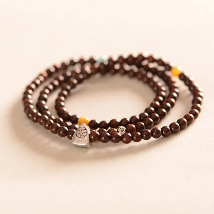 Armband 925 Silber Sandelholz Fu-Zeichen – Schutz