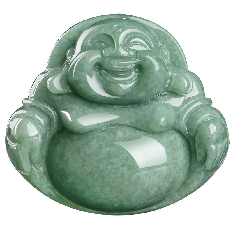 Kette Cyan Jade Lachender Buddha Harmonie Anhänger