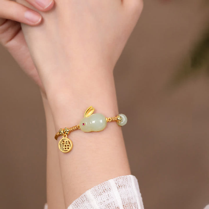 Armband Hetian Jade Hase - Glück Segen Wohlstand
