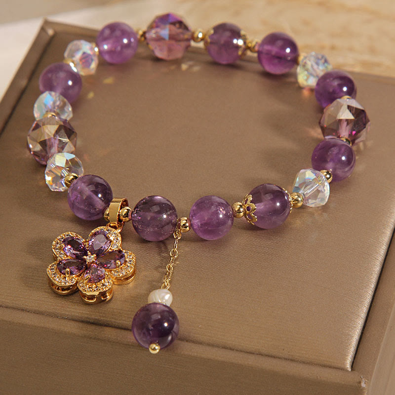 Armband Amethyst Blume - Positiv Transformation