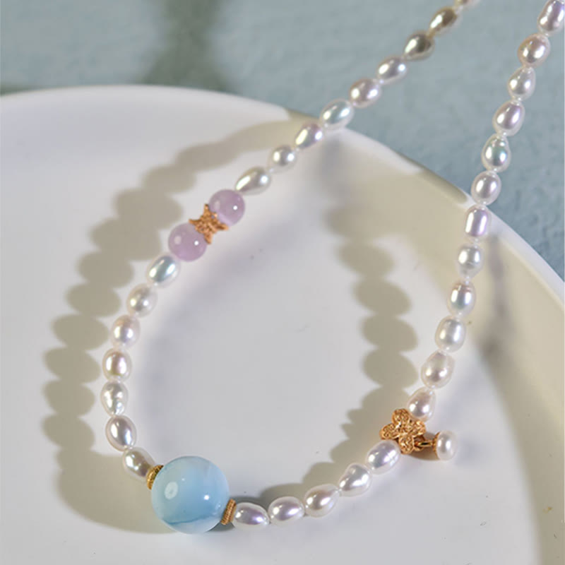 Perlenkette Larimar – Authentizität, Schutz