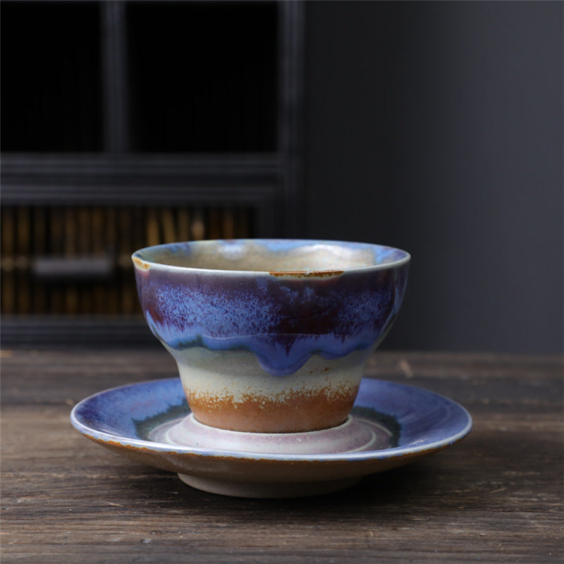 Teetassen Sets Planet Design Keramik Untertasse Blau 120ml