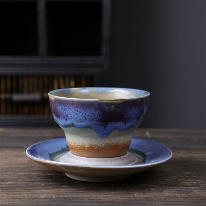 Teetassen Sets Planet Design Keramik Untertasse Blau 120ml